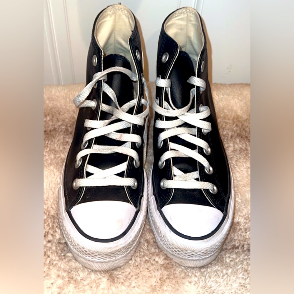 Converse Chuck Taylor Platform Lift High Top Unisex Size 7.5 mens Black Leather